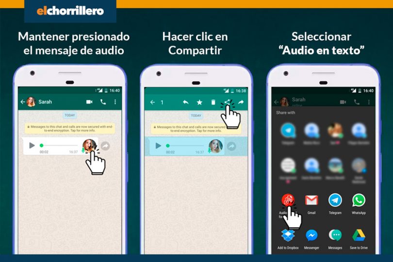¿cómo Convertir Los Audios De Whatsapp A Texto El Chorrilleroemk 0607